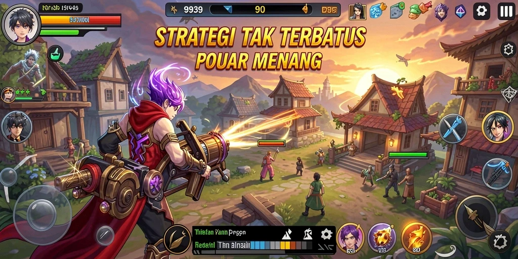 Screenshot gameplay 9939 menampilkan aksi strategi yang intens.