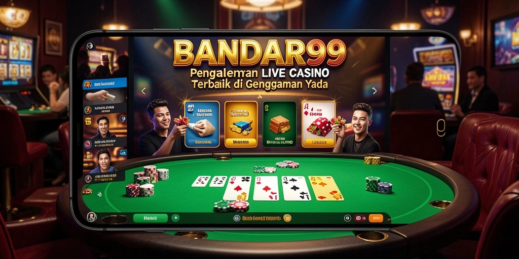 Tampilan gameplay Live Casino yang menarik dan interaktif di BANDAR99.