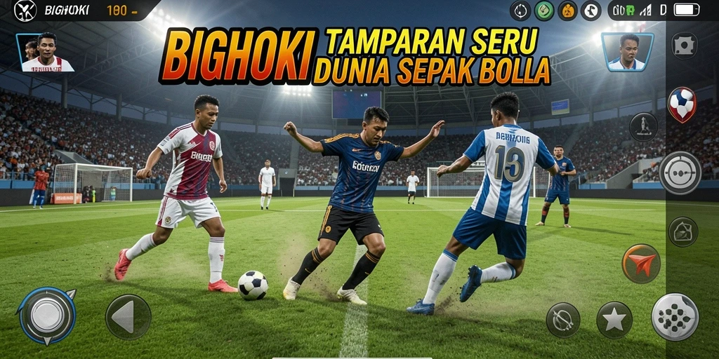 Screenshot menampilkan aksi intens pemain di lapangan.