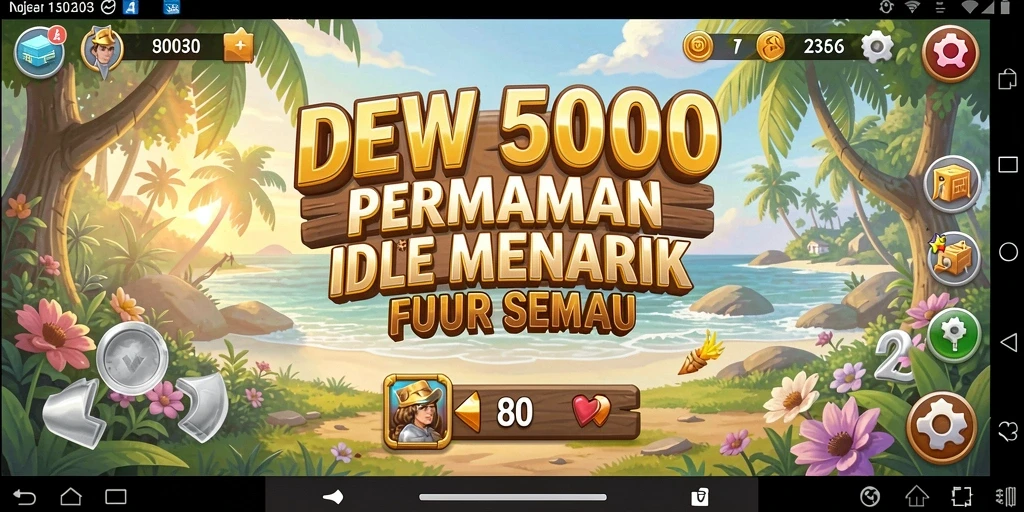 Tampilan gameplay DEWI5000 dalam aksi Idle yang menarik.
