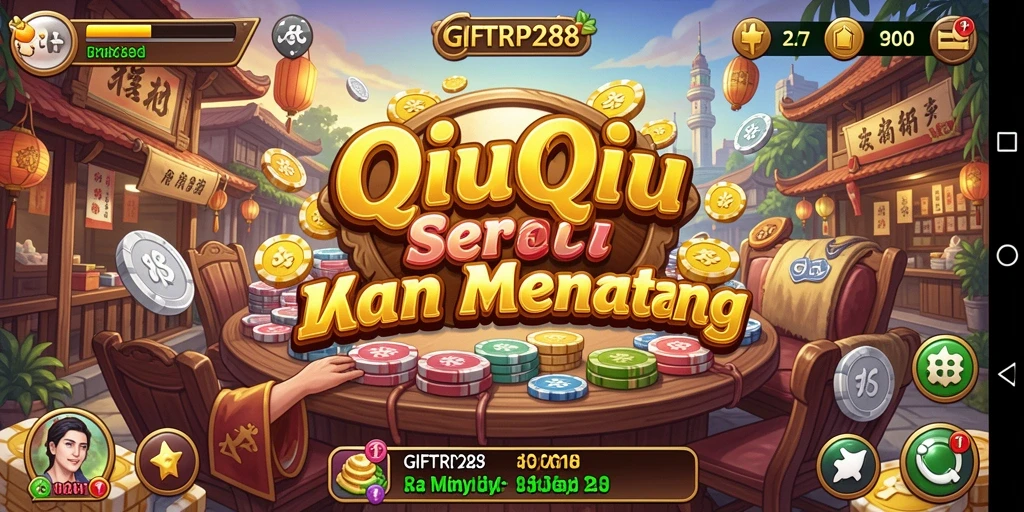 Screenshot utama gameplay QiuQiu yang menarik.