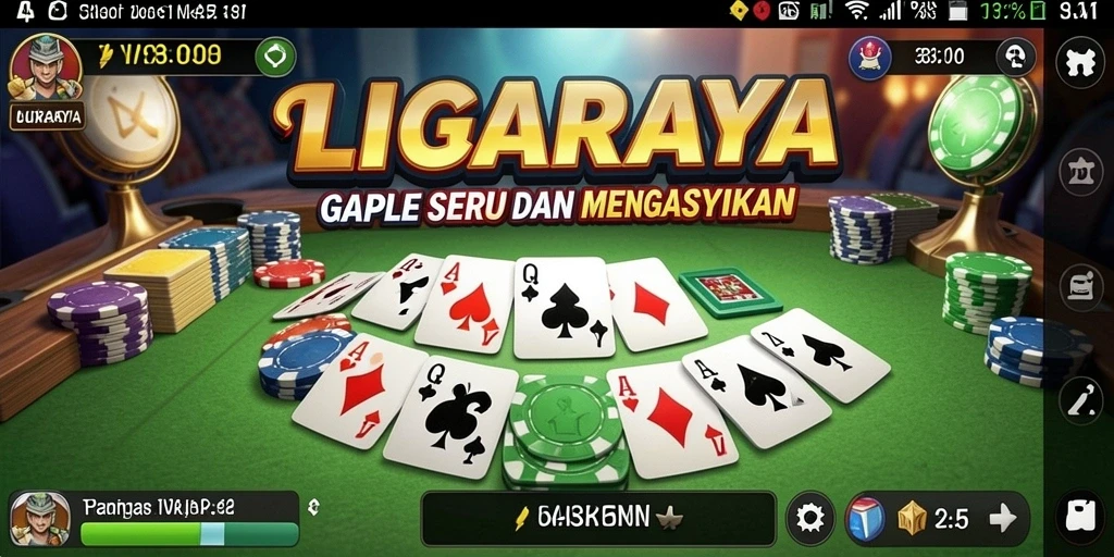 Tampilan gameplay seru dalam LIGARAYA dengan teman-teman.