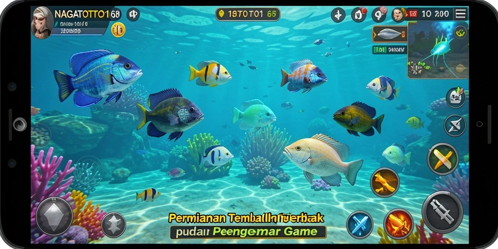 Tampilan menarik dari gameplay Tembak Ikan NAGATOTO168.