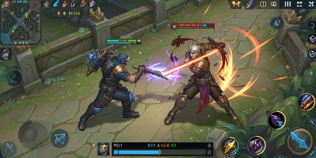 Tampilan gameplay PG11 yang seru dan kompetitif dalam arena MOBA.