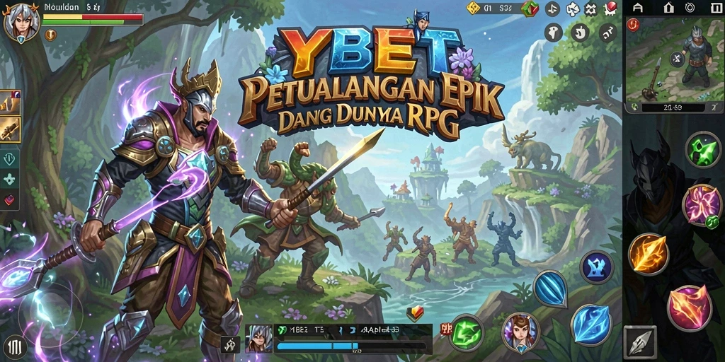 Tampilan menawan dari gameplay RPG yang mendebarkan di YYBET.